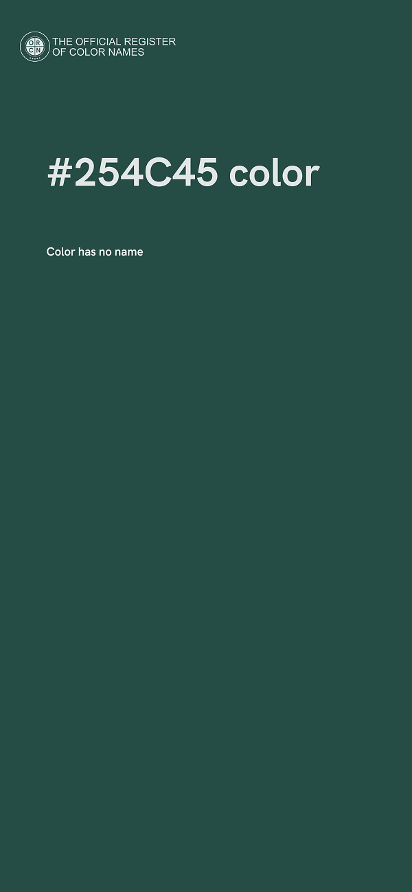 #254C45 color image