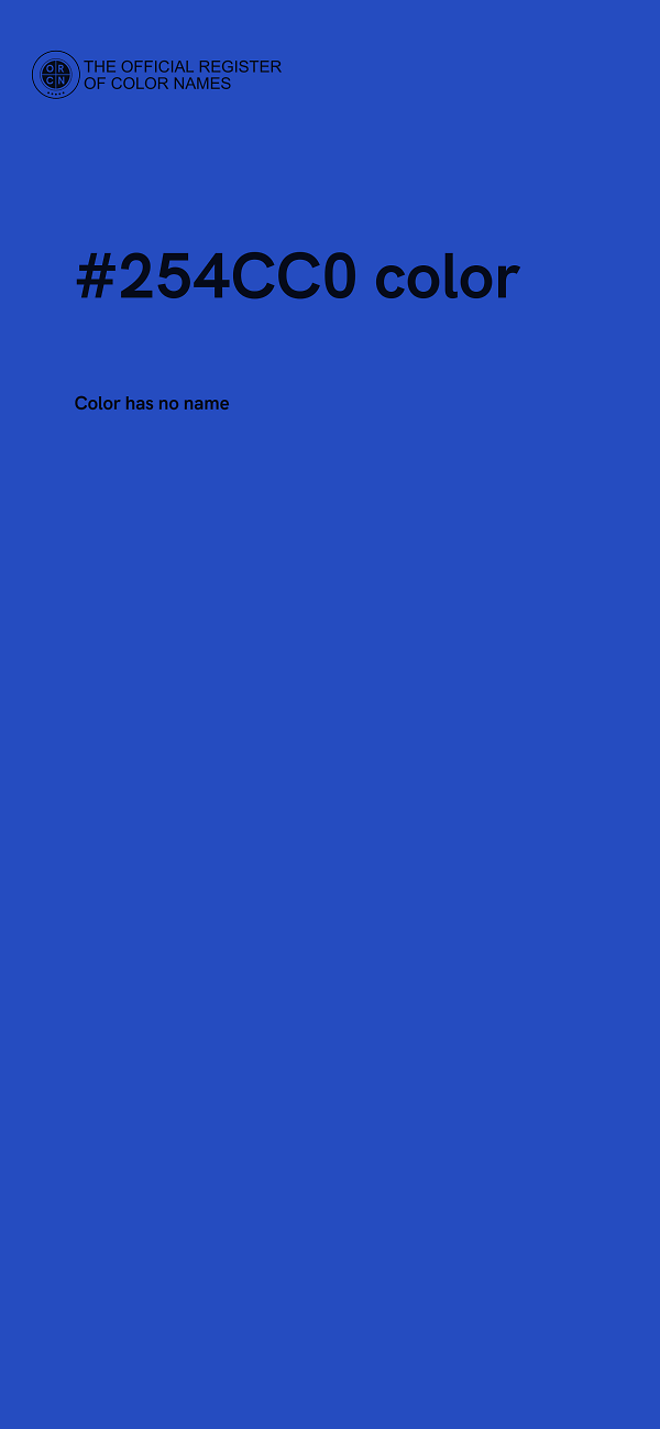 #254CC0 color image