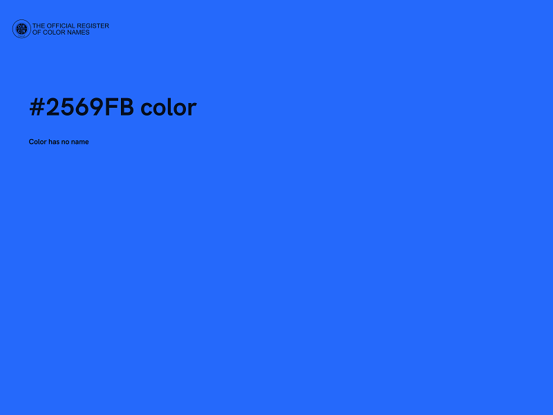 #2569FB color image