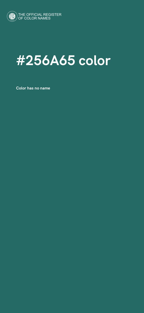 #256A65 color image