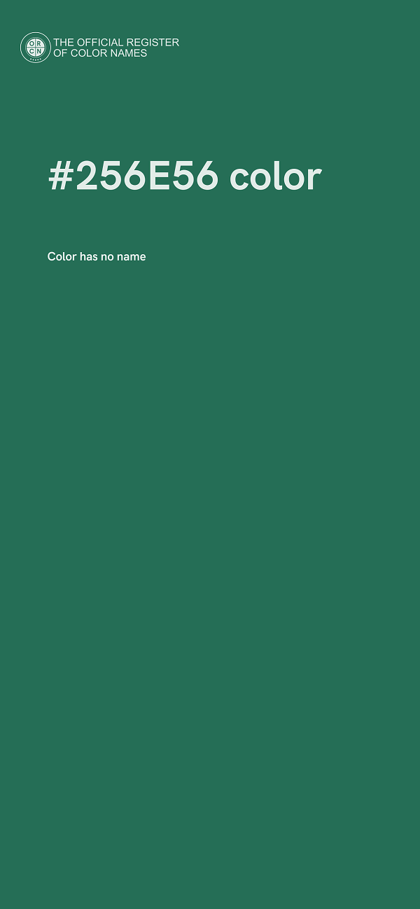 #256E56 color image