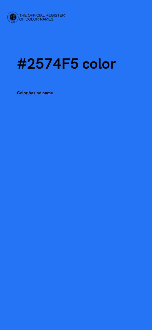 #2574F5 color image