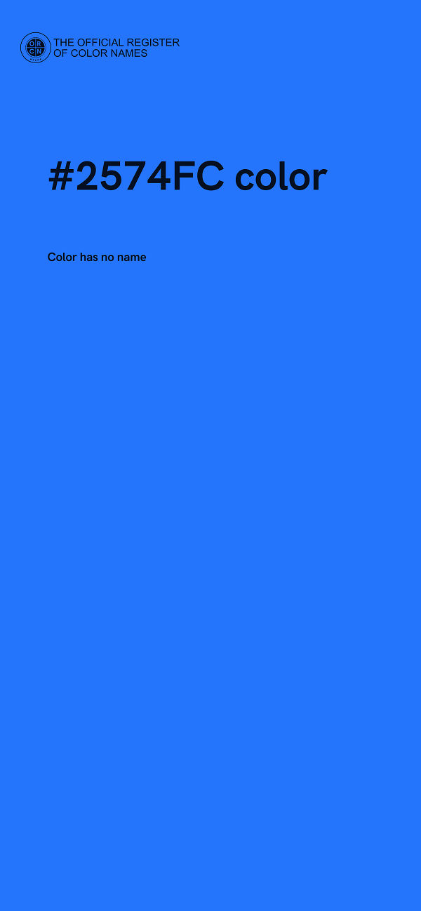#2574FC color image