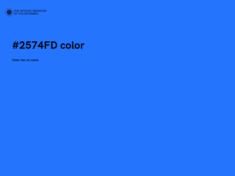 #2574FD color image
