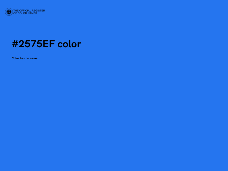 #2575EF color image