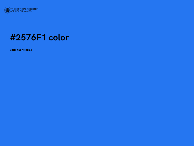 #2576F1 color image