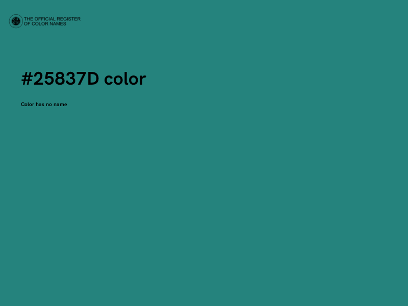 #25837D color image