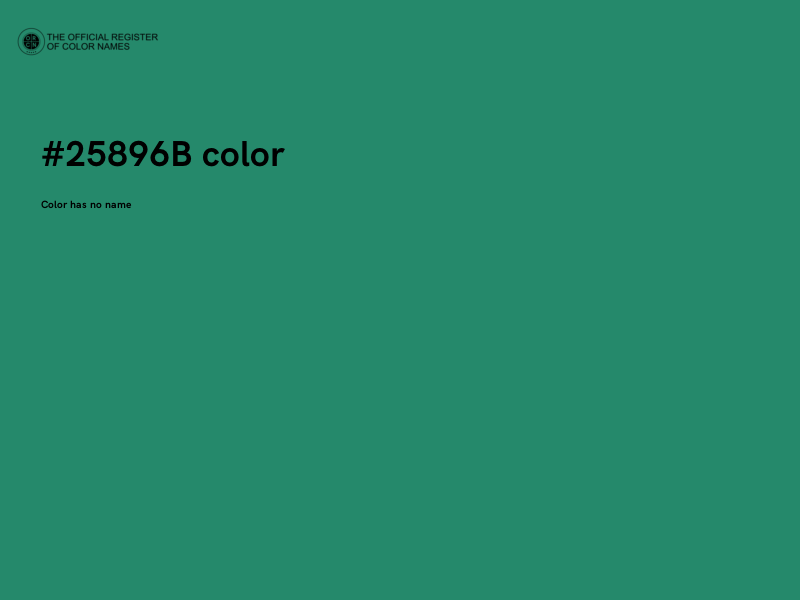 #25896B color image