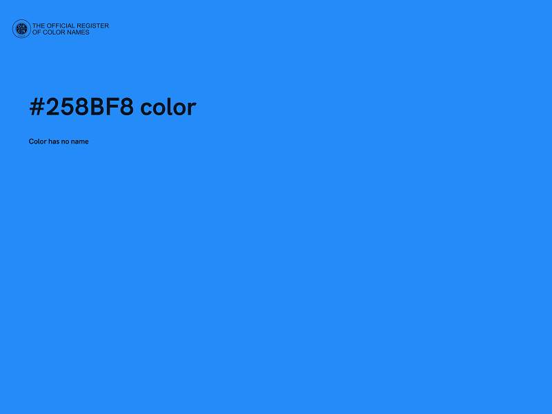 #258BF8 color image