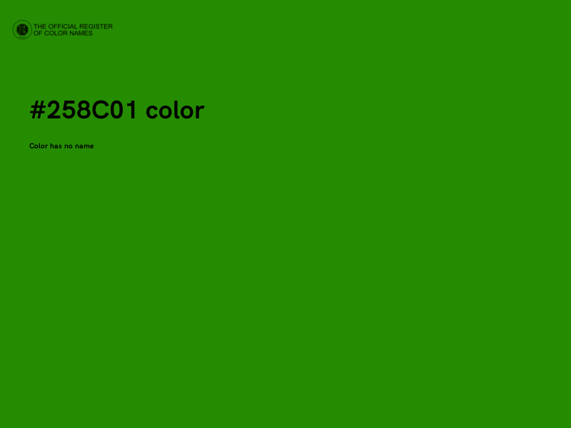 #258C01 color image