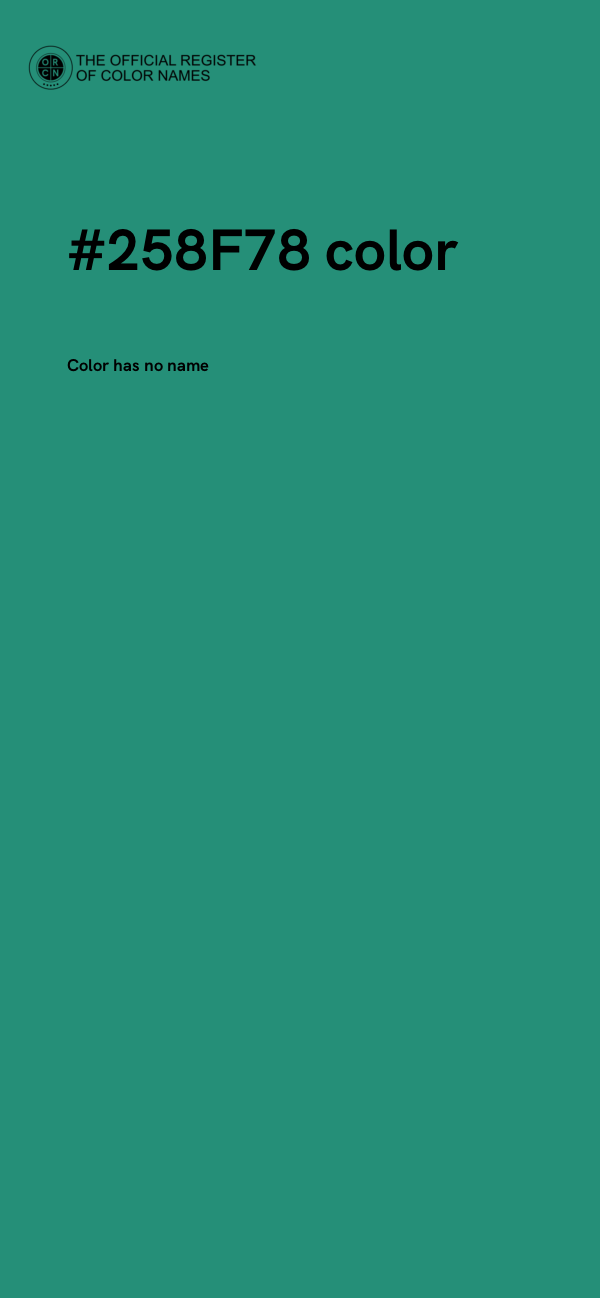 #258F78 color image