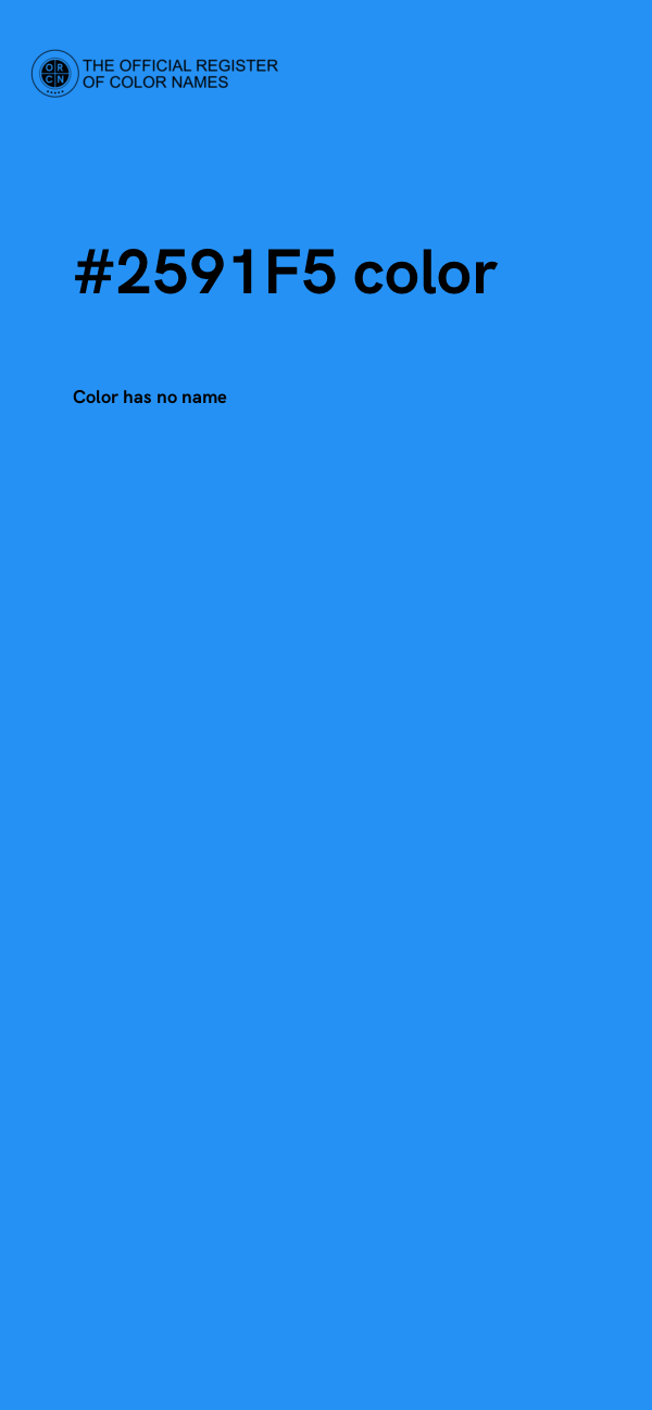 #2591F5 color image