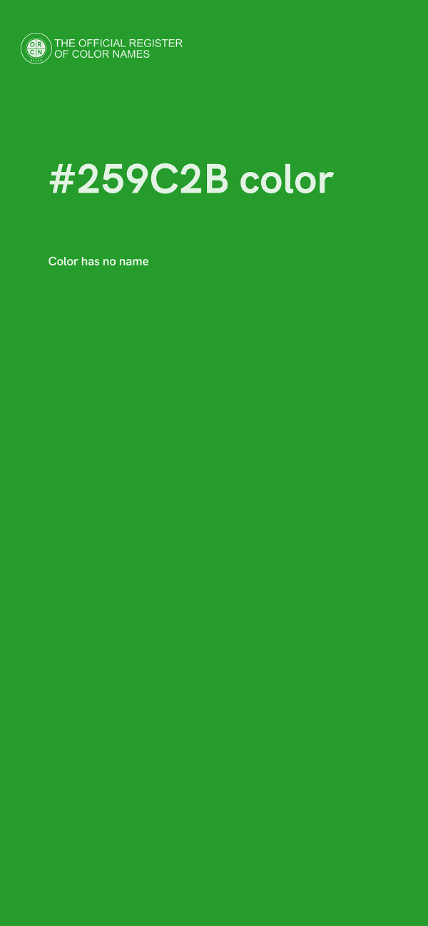 #259C2B color image