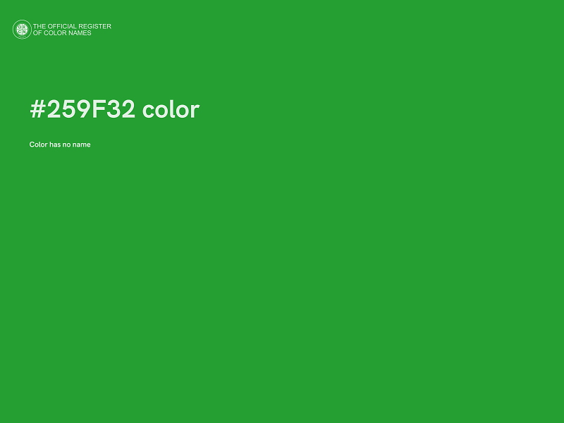 #259F32 color image
