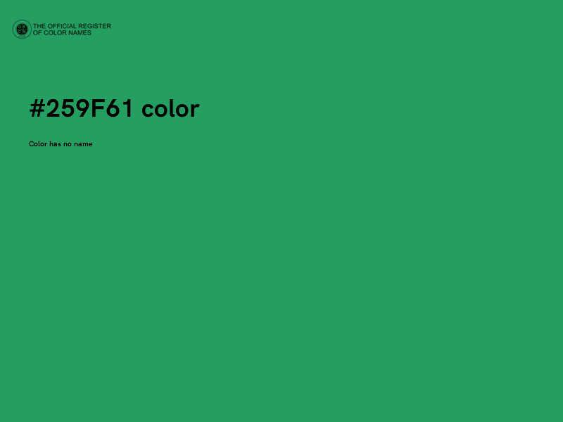 #259F61 color image