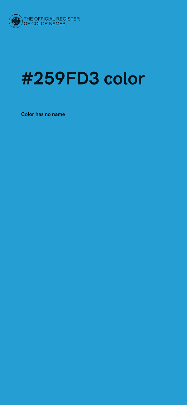 #259FD3 color image