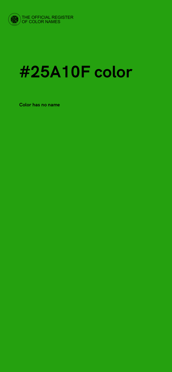 #25A10F color image