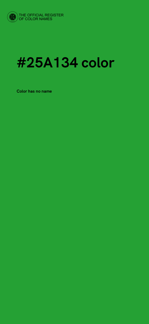 #25A134 color image
