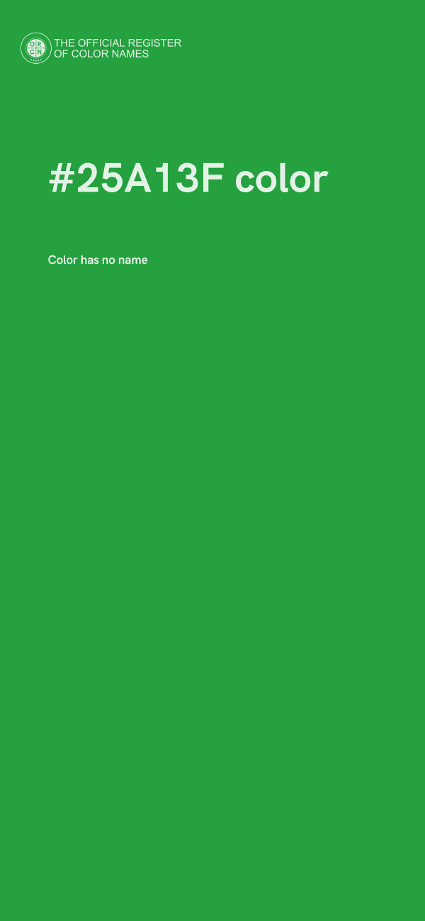#25A13F color image