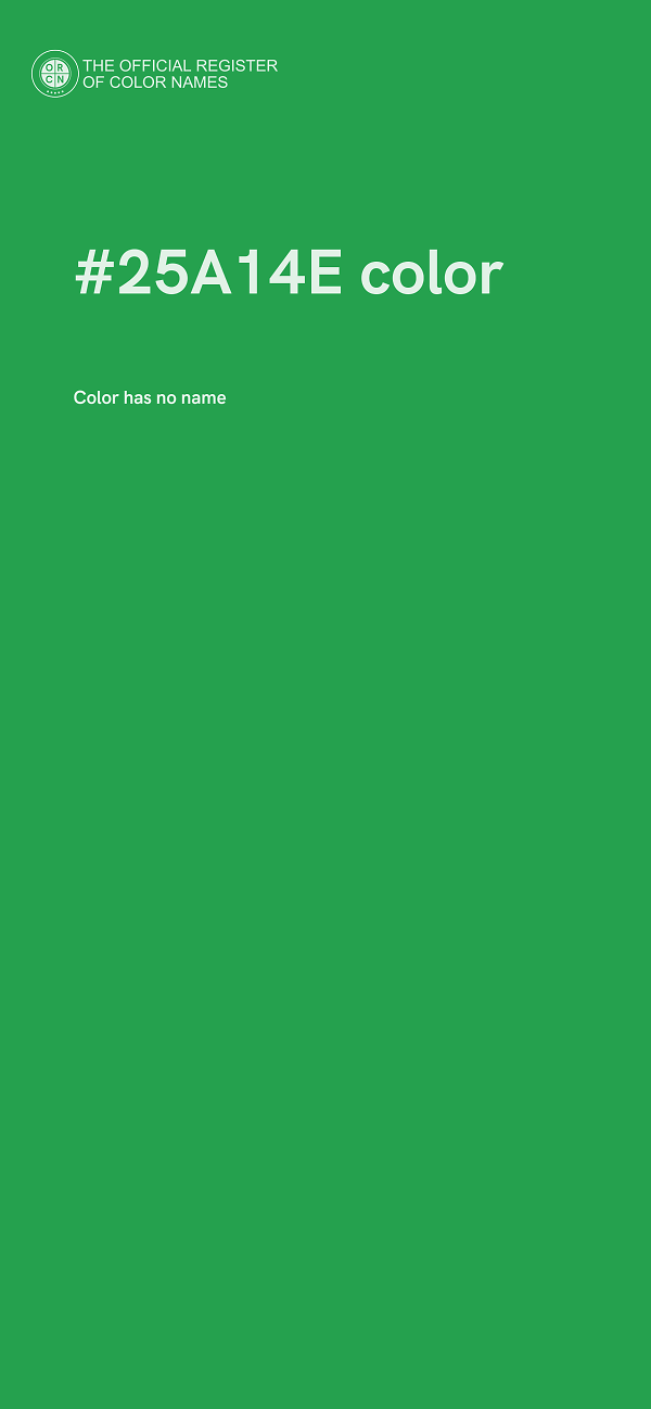 #25A14E color image