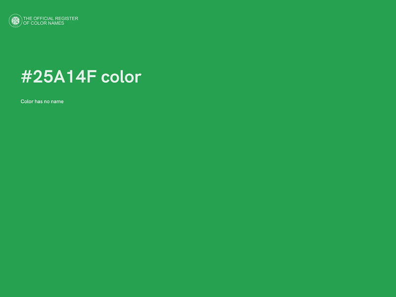 #25A14F color image