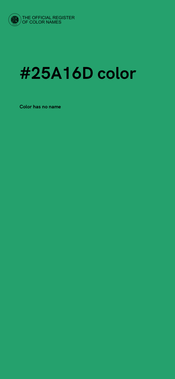 #25A16D color image