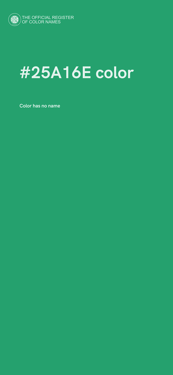#25A16E color image