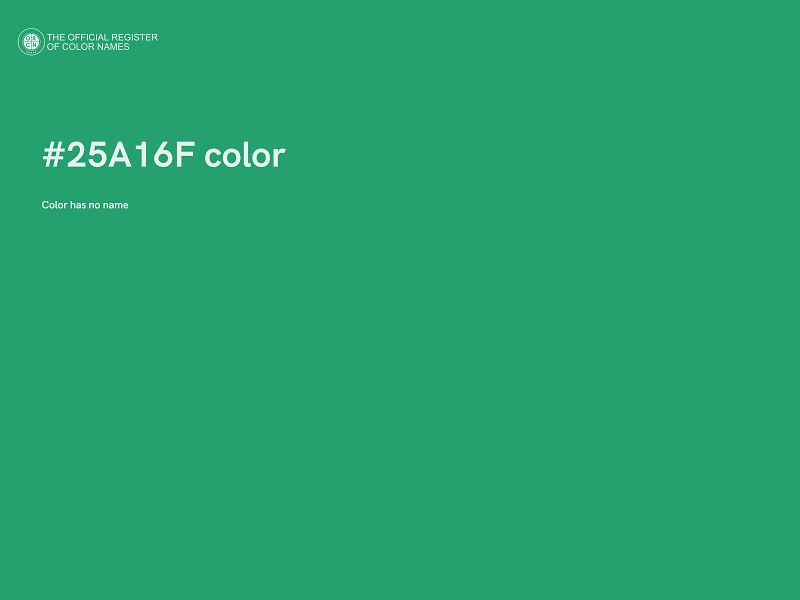 #25A16F color image