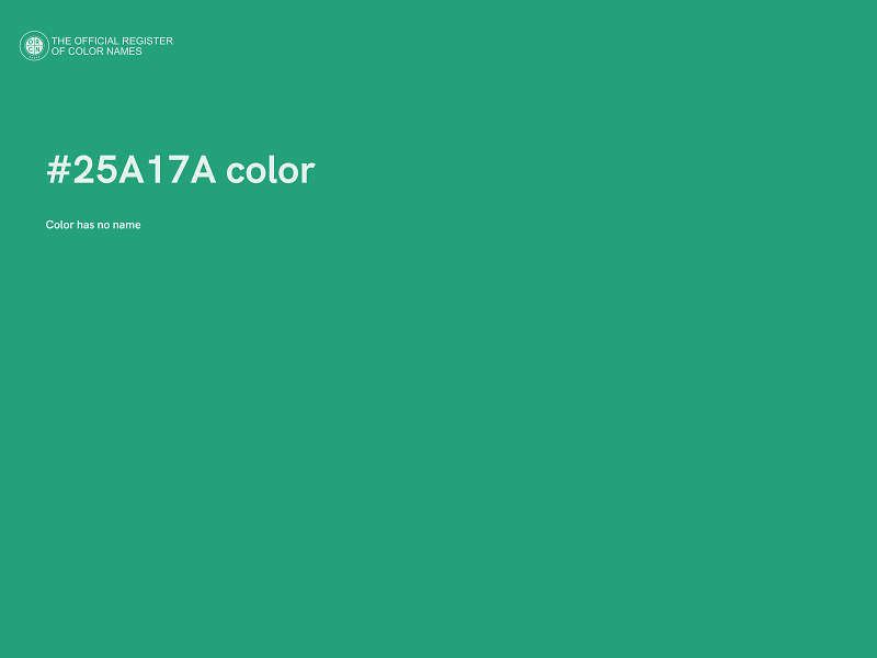 #25A17A color image