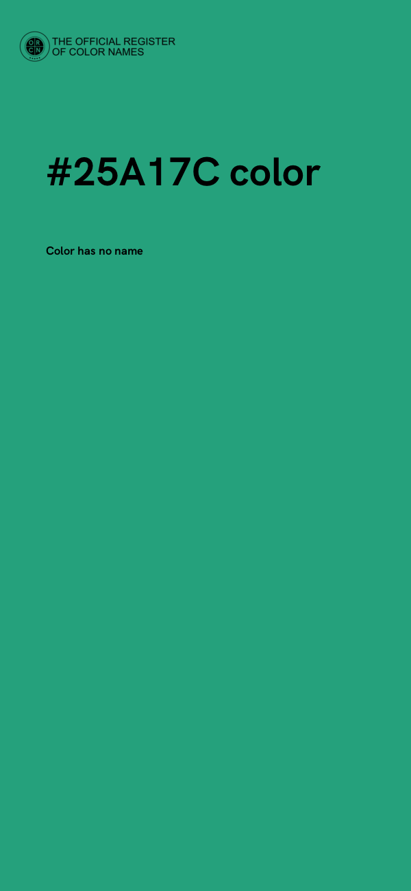 #25A17C color image