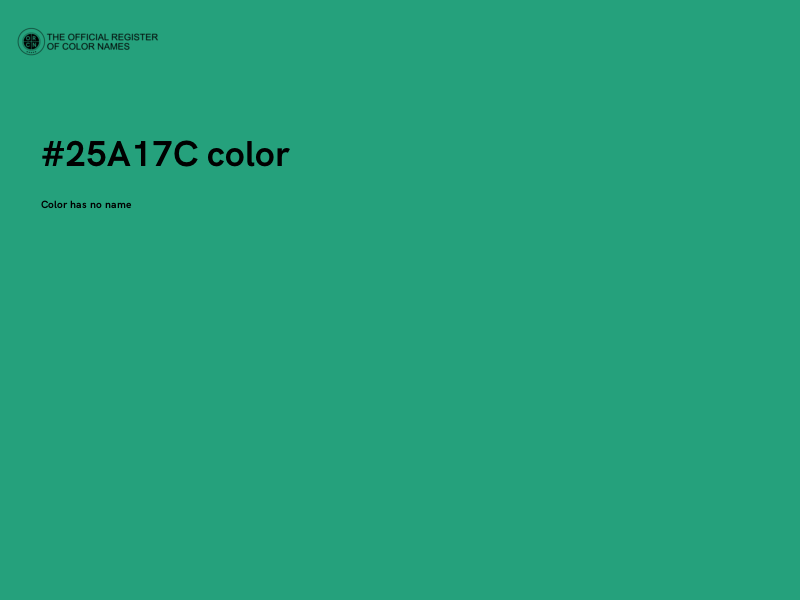 #25A17C color image