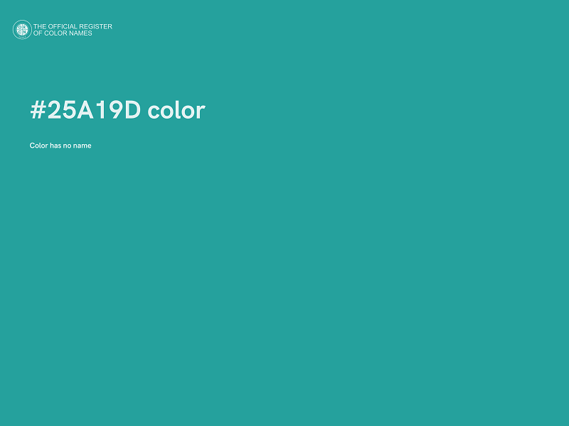 #25A19D color image