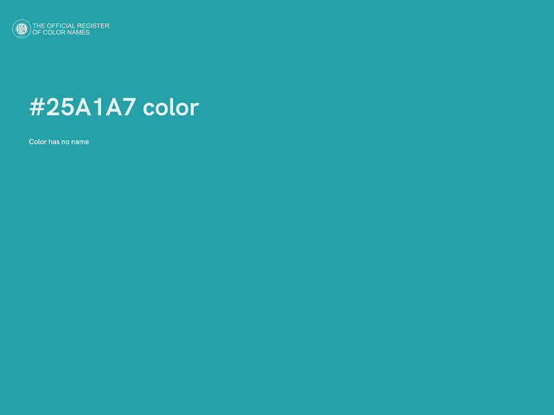 #25A1A7 color image