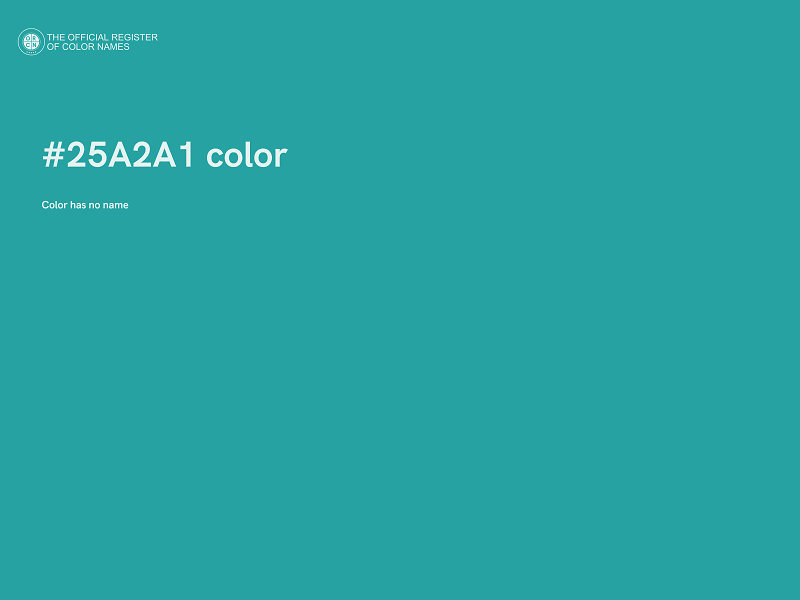 #25A2A1 color image