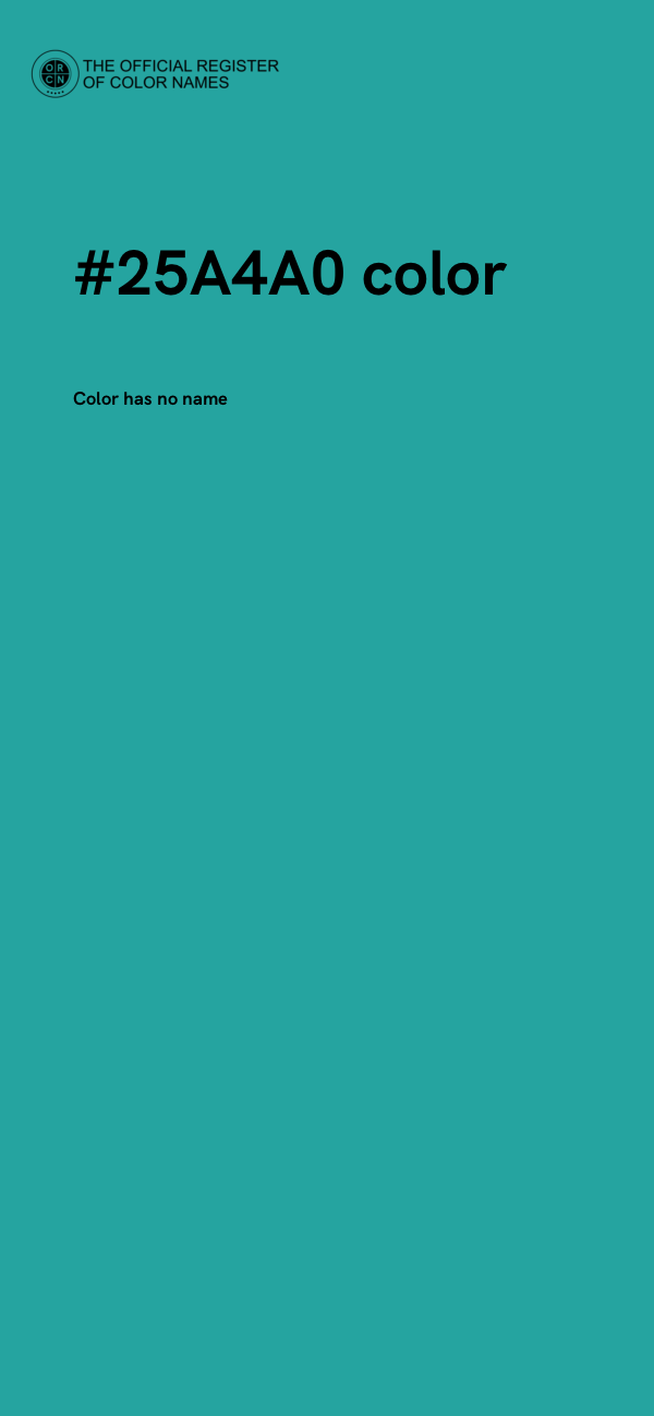 #25A4A0 color image