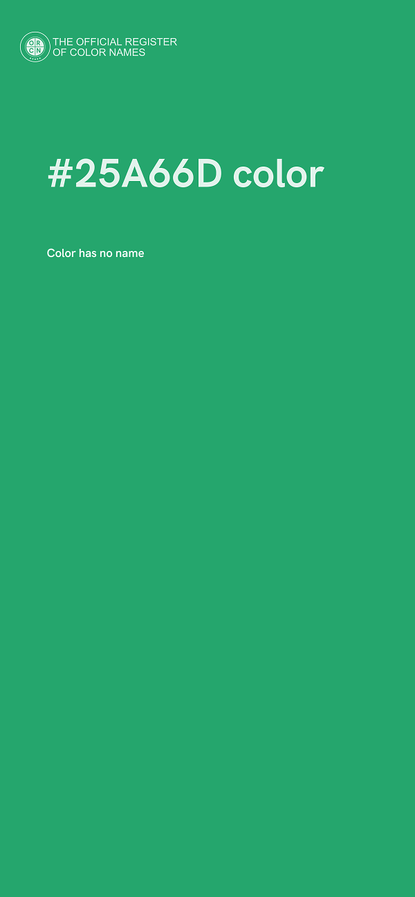#25A66D color image