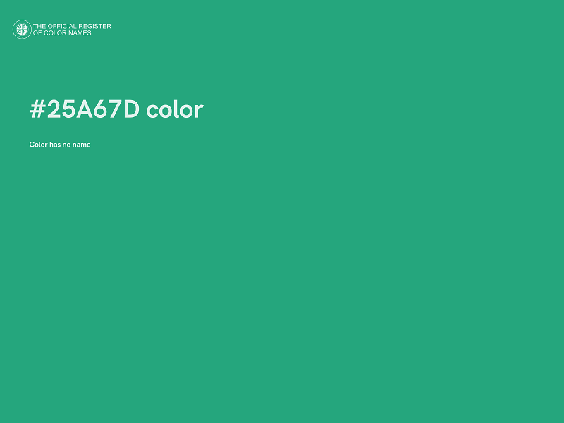#25A67D color image
