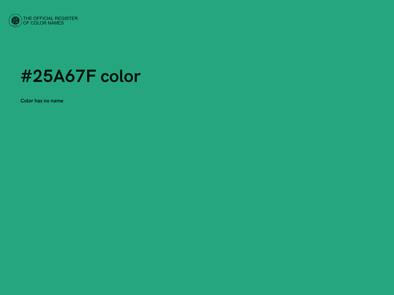 #25A67F color image