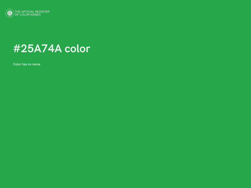 #25A74A color image