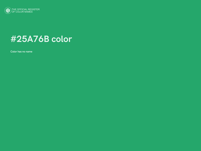 #25A76B color image