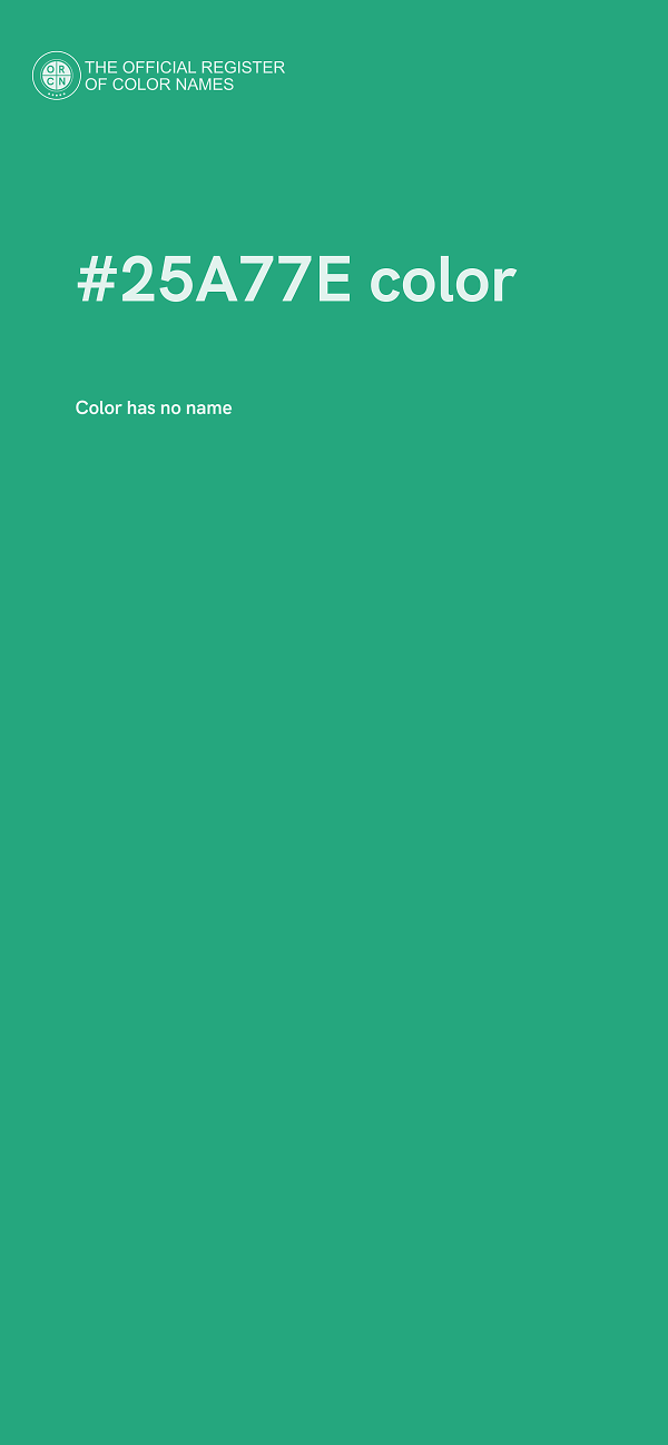 #25A77E color image