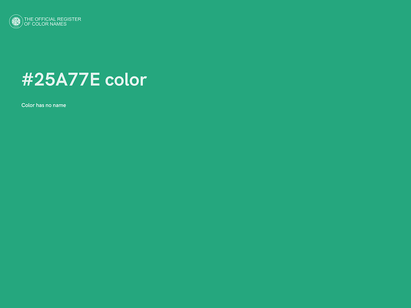 #25A77E color image