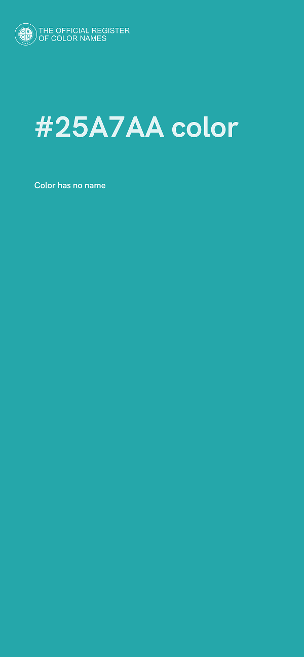 #25A7AA color image