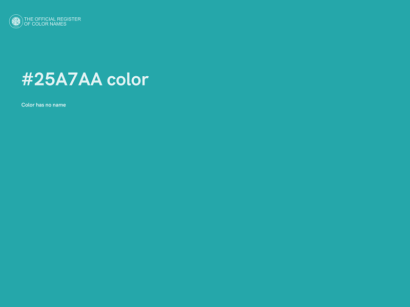 #25A7AA color image