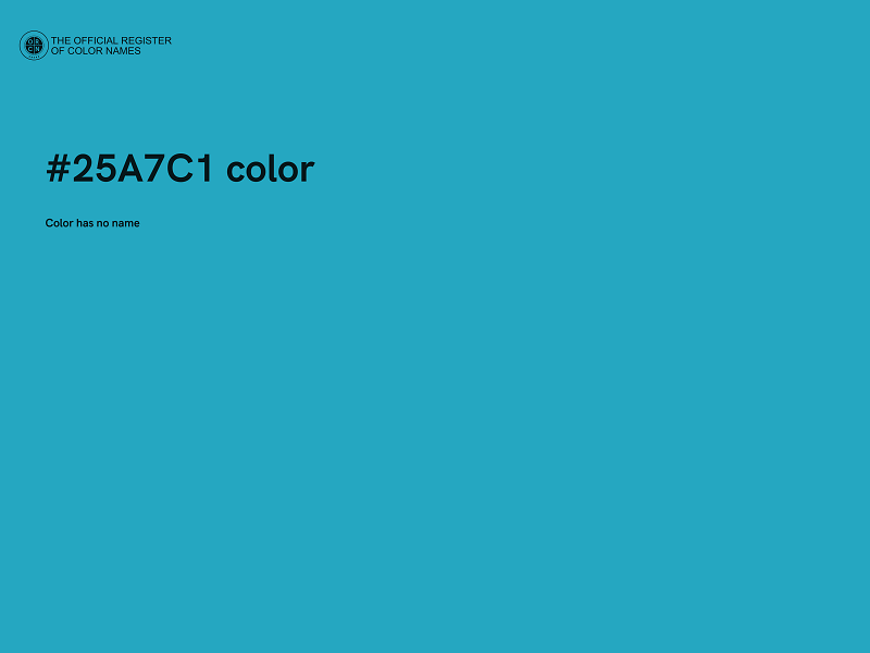 #25A7C1 color image