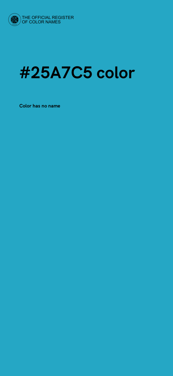 #25A7C5 color image