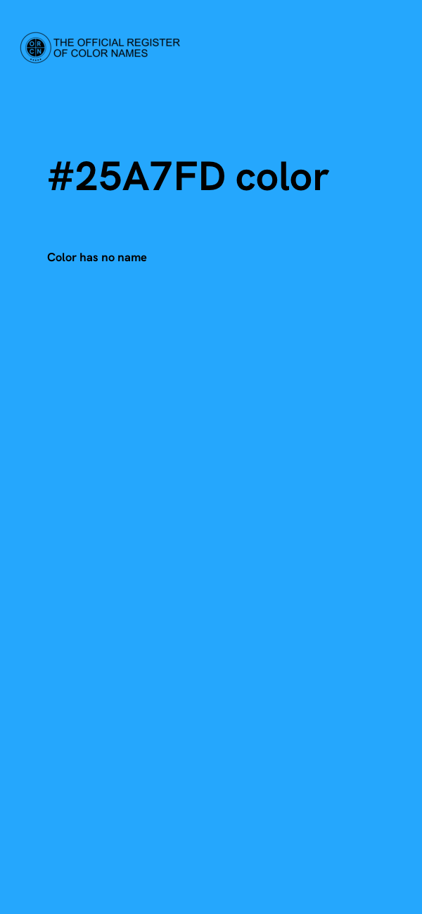 #25A7FD color image