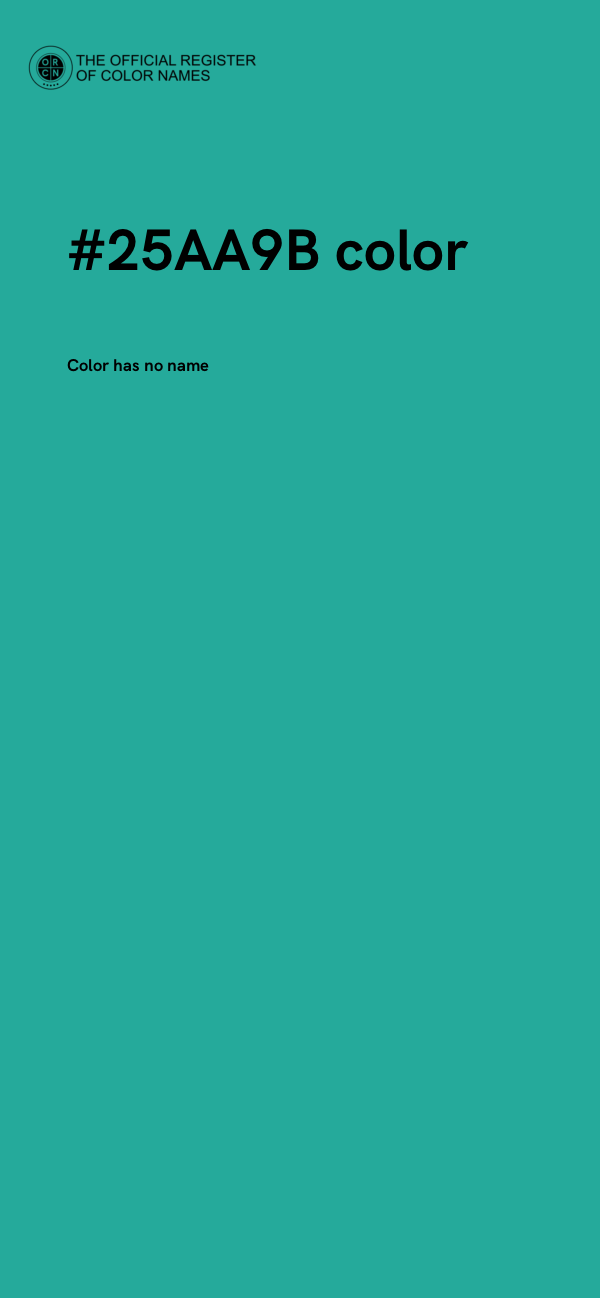 #25AA9B color image