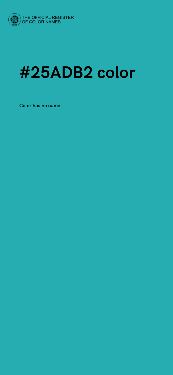 #25ADB2 color image