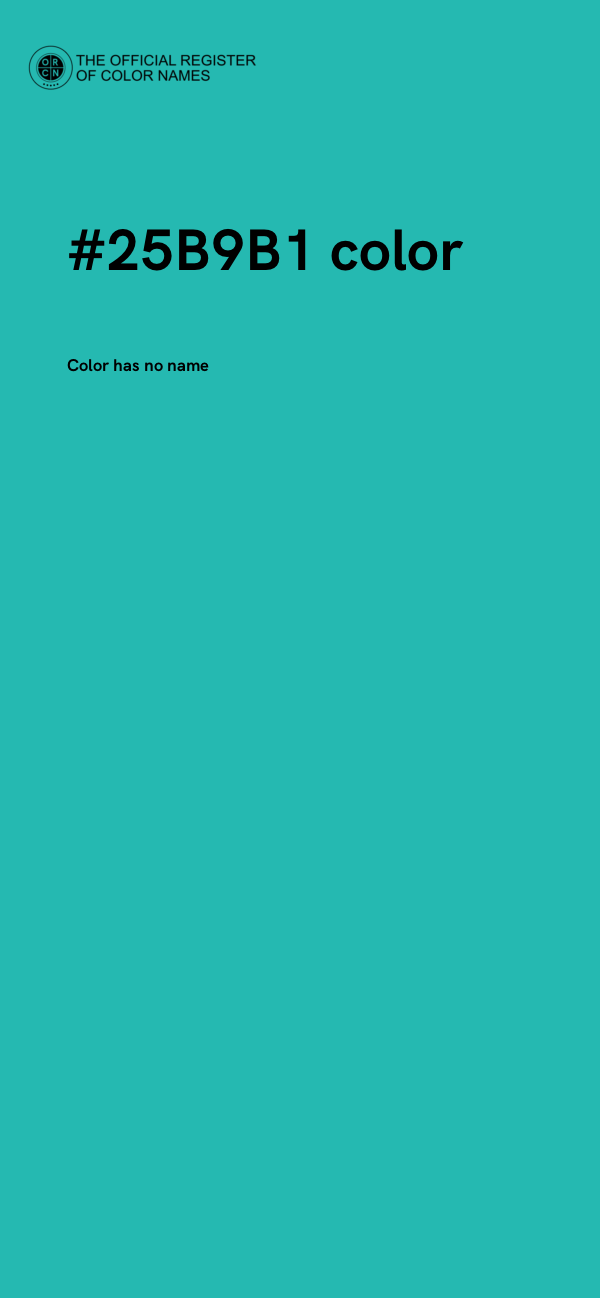 #25B9B1 color image